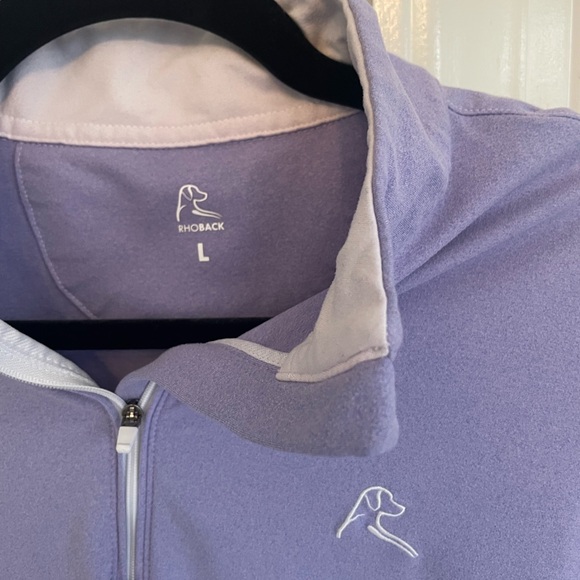 Rhoback Lavender Quarter-Zip Performance Top - Picture 3 of 7